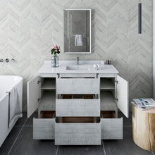 Load image into Gallery viewer, Fresca Formosa 48&quot; Wall Hung Modern Bathroom Cabinet w/ Top &amp; Sink in Rustic White- Fresca