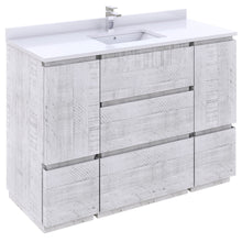 Load image into Gallery viewer, Fresca Formosa 47&quot; Floor Standing Modern Bathroom Cabinet in Rustic White- Fresca
