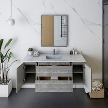 Load image into Gallery viewer, Fresca Formosa 54&quot; Wall Hung Modern Bathroom Cabinet w/ Top &amp; Sink in Ash- Fresca