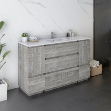 Load image into Gallery viewer, Fresca Formosa 54&quot; Floor Standing Modern Bathroom Cabinet w/ Top &amp; Sink in Ash- Fresca