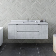 Load image into Gallery viewer, Fresca Formosa 54&quot; Wall Hung Modern Bathroom Cabinet w/ Top &amp; Sink in Rustic White- Fresca