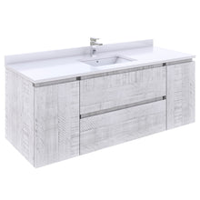 Load image into Gallery viewer, Fresca Formosa 54&quot; Wall Hung Modern Bathroom Cabinet w/ Top &amp; Sink in Rustic White- Fresca