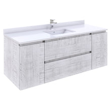 Load image into Gallery viewer, Fresca Formosa 53" Wall Hung Modern Bathroom Cabinet in Rustic White- Fresca