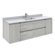 Load image into Gallery viewer, Fresca Formosa 60&quot; Wall Hung Single Sink Modern Bathroom Cabinet w/ Top &amp; Sink in Ash- Fresca