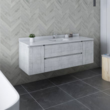 Load image into Gallery viewer, Fresca Formosa 60&quot; Wall Hung Single Sink Modern Bathroom Cabinet w/ Top &amp; Sink in Rustic White- Fresca