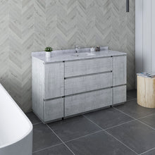 Load image into Gallery viewer, Fresca Formosa 60&quot; Floor Standing Single Sink Modern Bathroom Cabinet w/ Top &amp; Sink in Rustic White- Fresca