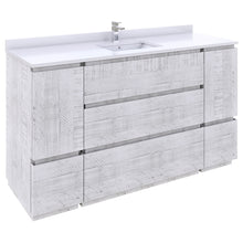 Load image into Gallery viewer, Fresca Formosa 59" Floor Standing Single Sink Modern Bathroom Cabinet in Rustic White- Fresca