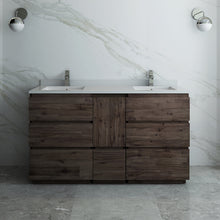 Load image into Gallery viewer, Fresca Formosa 58&quot; Floor Standing Double Sink Modern Bathroom Cabinet- Fresca