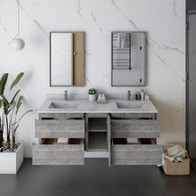 Load image into Gallery viewer, Fresca Formosa 60&quot; Wall Hung Double Sink Modern Bathroom Cabinet w/ Top &amp; Sinks in Ash- Fresca