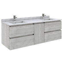 Load image into Gallery viewer, Fresca Formosa 60&quot; Wall Hung Double Sink Modern Bathroom Cabinet w/ Top &amp; Sinks in Ash- Fresca