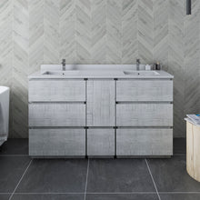 Load image into Gallery viewer, Fresca Formosa 58&quot; Floor Standing Double Sink Modern Bathroom Cabinet in Rustic White- Fresca