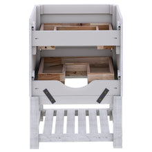 Load image into Gallery viewer, Fresca Formosa 58&quot; Floor Standing Open Bottom Double Sink Modern Bathroom Cabinet in Rustic White- Fresca