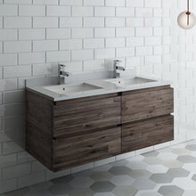 Load image into Gallery viewer, Fresca Formosa 48&quot; Wall Hung Double Sink Modern Bathroom Cabinet w/ Top &amp; Sinks- Fresca
