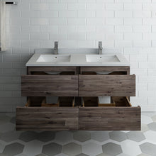 Load image into Gallery viewer, Fresca Formosa 48&quot; Wall Hung Double Sink Modern Bathroom Cabinet w/ Top &amp; Sinks- Fresca