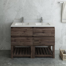 Load image into Gallery viewer, Fresca Formosa 46&quot; Floor Standing Open Bottom Double Sink Modern Bathroom Cabinet- Fresca