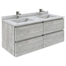 Load image into Gallery viewer, Fresca Formosa 48&quot; Wall Hung Double Sink Modern Bathroom Cabinet w/ Top &amp; Sinks in Ash- Fresca