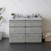 Load image into Gallery viewer, Fresca Formosa 46&quot; Floor Standing Double Sink Modern Bathroom Cabinet in Ash- Fresca