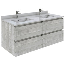 Load image into Gallery viewer, Fresca Formosa 46&quot; Wall Hung Double Sink Modern Bathroom Cabinet in Ash- Fresca