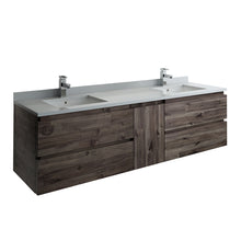 Load image into Gallery viewer, Fresca Formosa 72&quot; Wall Hung Double Sink Modern Bathroom Cabinet w/ Top &amp; Sinks- Fresca