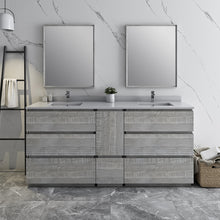 Load image into Gallery viewer, Fresca Formosa 72&quot; Floor Standing Double Sink Modern Bathroom Cabinet w/ Top &amp; Sinks in Ash- Fresca