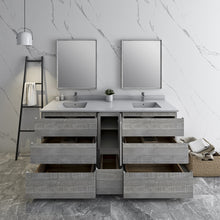 Load image into Gallery viewer, Fresca Formosa 72&quot; Floor Standing Double Sink Modern Bathroom Cabinet w/ Top &amp; Sinks in Ash- Fresca