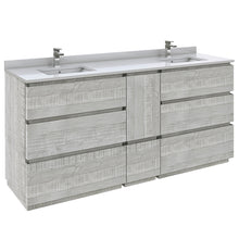 Load image into Gallery viewer, Fresca Formosa 72&quot; Floor Standing Double Sink Modern Bathroom Cabinet w/ Top &amp; Sinks in Ash- Fresca