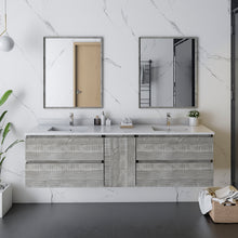 Load image into Gallery viewer, Fresca Formosa 70&quot; Wall Hung Double Sink Modern Bathroom Cabinet in Ash- Fresca
