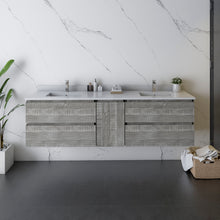 Load image into Gallery viewer, Fresca Formosa 70&quot; Wall Hung Double Sink Modern Bathroom Cabinet in Ash- Fresca