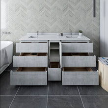Load image into Gallery viewer, Fresca Formosa 70&quot; Floor Standing Double Sink Modern Bathroom Cabinet in Rustic White- Fresca