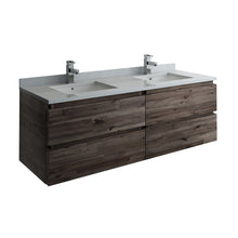 Load image into Gallery viewer, Fresca Formosa 60&quot; Wall Hung Double Sink Modern Bathroom Cabinet w/ Top &amp; Sinks- Fresca