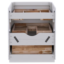 Load image into Gallery viewer, Fresca Formosa 58&quot; Floor Standing Double Sink Modern Bathroom Cabinet in Rustic White- Fresca