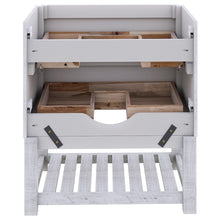 Load image into Gallery viewer, Fresca Formosa 58&quot; Floor Standing Open Bottom Double Sink Modern Bathroom Cabinet in Rustic White- Fresca