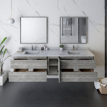 Load image into Gallery viewer, Fresca Formosa 84&quot; Floor Standing Double Sink Modern Bathroom Cabinet w/ Top &amp; Sinks in Ash- Fresca