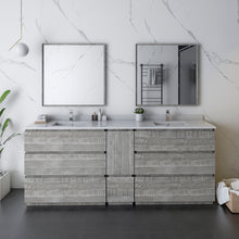 Load image into Gallery viewer, Fresca Formosa 82&quot; Floor Standing Double Sink Modern Bathroom Cabinet in Ash- Fresca