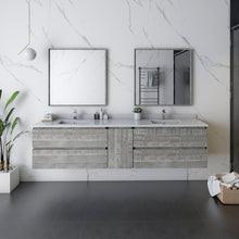 Load image into Gallery viewer, Fresca Formosa 82&quot; Wall Hung Double Sink Modern Bathroom Cabinet in Ash- Fresca