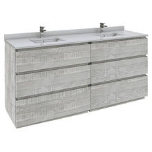 Load image into Gallery viewer, Fresca Formosa 70&quot; Floor Standing Double Sink Modern Bathroom Cabinet in Ash- Fresca