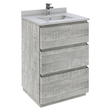 Load image into Gallery viewer, Fresca Formosa 24&quot; Wall Hung Modern Bathroom Cabinet w/ Top &amp; Sink in Ash- Fresca