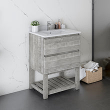 Load image into Gallery viewer, Fresca Formosa 24&quot; Floor Standing Open Bottom Modern Bathroom Cabinet w/ Top &amp; Sink in Ash- Fresca