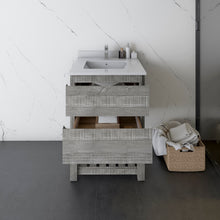 Load image into Gallery viewer, Fresca Formosa 24&quot; Floor Standing Open Bottom Modern Bathroom Cabinet w/ Top &amp; Sink in Ash- Fresca