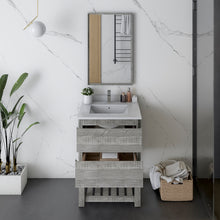 Load image into Gallery viewer, Fresca Formosa 24&quot; Floor Standing Open Bottom Modern Bathroom Cabinet w/ Top &amp; Sink in Ash- Fresca