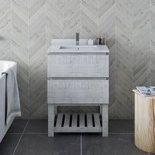 Load image into Gallery viewer, Fresca Formosa 23" Floor Standing Open Bottom Modern Bathroom Cabinet in Rustic White- Fresca