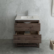 Load image into Gallery viewer, Fresca Formosa 30&quot; Floor Standing Open Bottom Modern Bathroom Cabinet w/ Top &amp; Sink- Fresca
