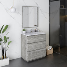 Load image into Gallery viewer, Fresca Formosa 30&quot; Wall Hung Modern Bathroom Cabinet w/ Top &amp; Sink in Ash- Fresca