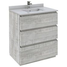 Load image into Gallery viewer, Fresca Formosa 30&quot; Wall Hung Modern Bathroom Cabinet w/ Top &amp; Sink in Ash- Fresca