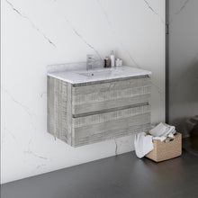 Load image into Gallery viewer, Fresca Formosa 29" Wall Hung Modern Bathroom Cabinet in Ash- Fresca