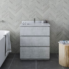 Load image into Gallery viewer, Fresca Formosa 29" Floor Standing Modern Bathroom Cabinet in Rustic White- Fresca