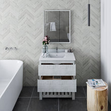 Load image into Gallery viewer, Fresca Formosa 30&quot; Floor Standing Open Bottom Modern Bathroom Cabinet w/ Top &amp; Sink in Rustic White- Fresca
