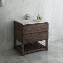 Load image into Gallery viewer, Fresca Formosa 36&quot; Floor Standing Open Bottom Modern Bathroom Cabinet w/ Top &amp; Sink- Fresca
