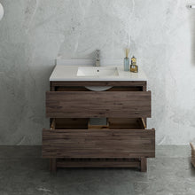 Load image into Gallery viewer, Fresca Formosa 36&quot; Floor Standing Open Bottom Modern Bathroom Cabinet w/ Top &amp; Sink- Fresca