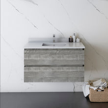Load image into Gallery viewer, Fresca Formosa 36&quot; Wall Hung Modern Bathroom Cabinet w/ Top &amp; Sink in Ash- Fresca